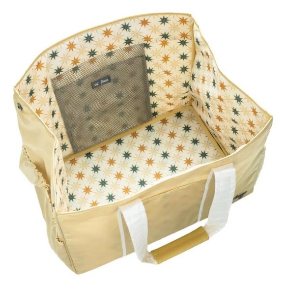 Lug Rover X-Large Carry-All Tote Metallic Gold with North Star Cream Interior - Picture 3 of 15